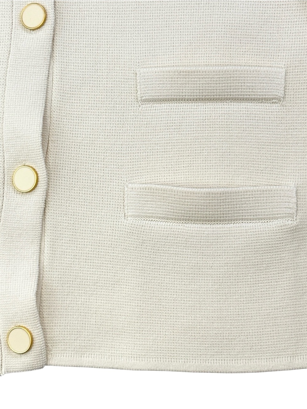 Talbots Ivory Button-Front Knit Cardigan - Picture 3 of 10